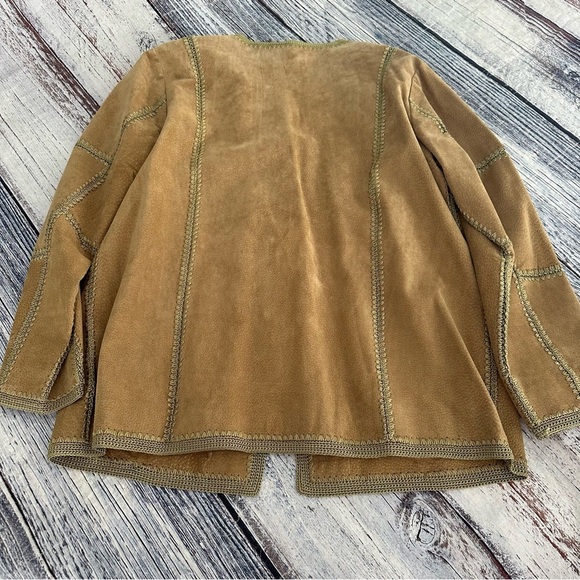 Vintage Christopher & Banks 100% Genuine Leather Boho Jacket - Picture 7 of 8